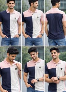 Allen Solly Color Block Polo T-Shirt XXL Size