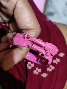 Sparkly Pink Hoop Earrings