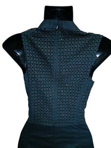 Designer Black Mini Dress Double Layer Size XS &amp; S