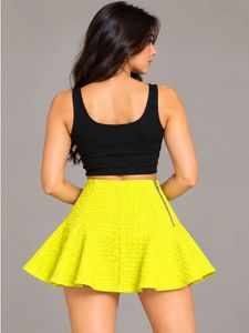 Vibrant Textured A-Line Mini Skirt