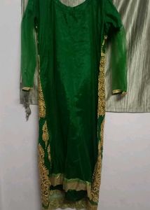 Exquisite Green &amp; Gold Embroidered Lehenga Choli
