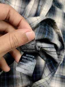 Plaid Shirt with Contrasting Details