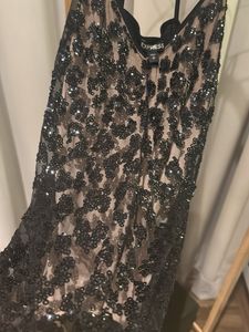 Sparkly Sequin black &amp; nude Camisole Top