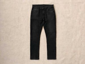 Black Wash Straight Leg Jeans