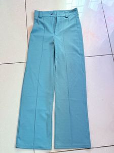 Blue Wide Leg Trousers
