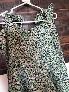 Floral Print Tie-Strap Midi Dress