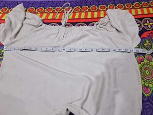 Cream Peasant Top