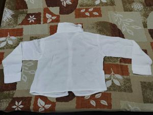 Chic White Bow Print Button-Up Top