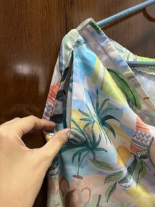Vibrant Tropical Print Pyjama Set
