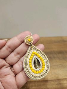 Handmade Teardrop Beaded Dangle Earrings