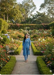 Elegant Blue Printed Kurta