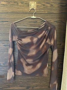 trendyol Tie-Dye Mesh Top