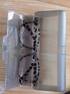 Stylish Leopard Print Glasses with Case