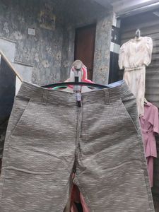 Grey Patterned Trousers