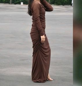 Elegant Ruched Maxi Dress
