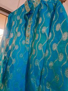 blue sherwani kurta