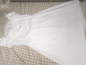 White Eyelet Ruffle Dress