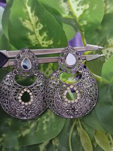 Elegant Oxidized Jhumka Earrings