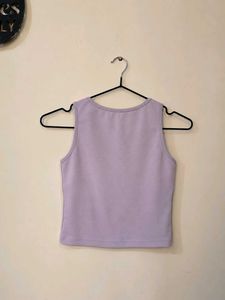 💜 Lavender Side Cut-Out Crop Top 💜