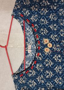 Blue Printed Kurtha