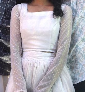White Polka Dot Lehenga
