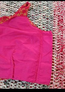 Pink Brocade Blouse Top