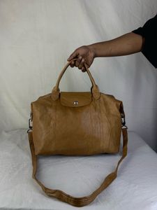 Authentic Longchamp Le Pliage Cuir Leather Satchel