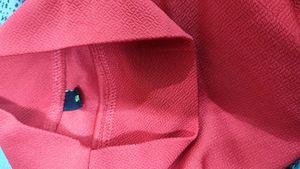 Red Mock Neck Top