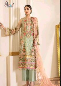 shree fabs embroidered suit