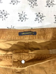 Corduroy Button-Front Skirt