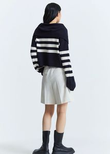Mixxo Korean Sailor Collar Striped Cardigan – Cute