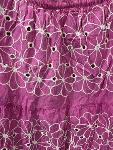 Boho Eyelet Maxi Skirt