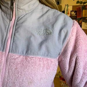 Y2K The North Face Pink Fuzzy Fleece Jacket
