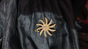 Golden Heart and star Pendant with Stones