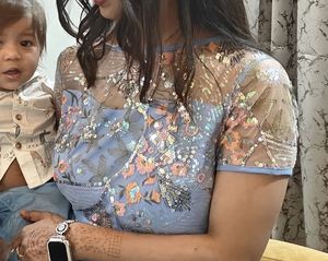 Elegant Blue Ethnic Gown