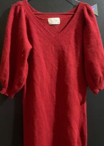 Red Knit Mini Dress