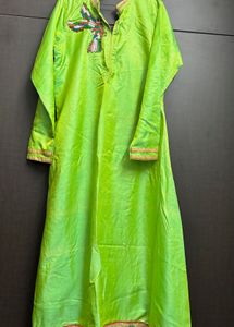 Vibrant Green Embroidered Kurta