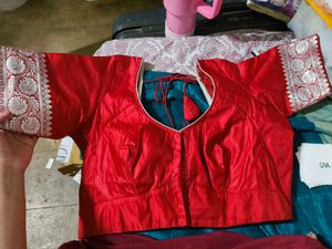 Red Ethnic Blouse