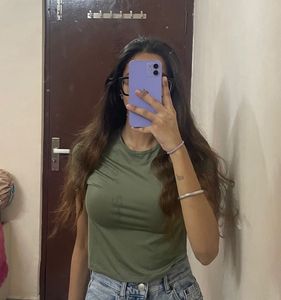 Olive Green Basic T-Shirt