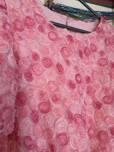 Chic Pink Floral Textured Top