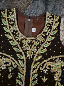 Embroidered Kurta Set with Lace Pants