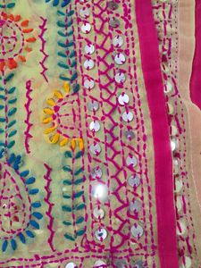 Embroidered Dupatta with Sequins