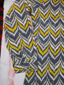 Stylish Chevron Print Button-Up Top