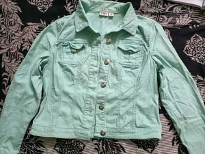 Denim Jacket Mint Green