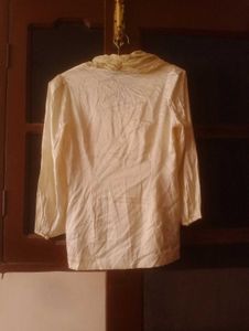 Chic Cream V-Neck Tunic