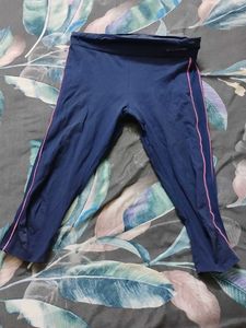 Athletic Leggings with Pink Stripe
