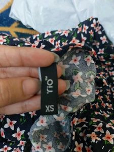 Black Floral Print Dress