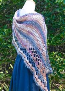 Colorful Crochet Granny Square Shawl