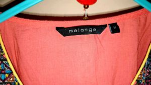 lifestyle Vibrant Coral Kurta with Intricate Embro