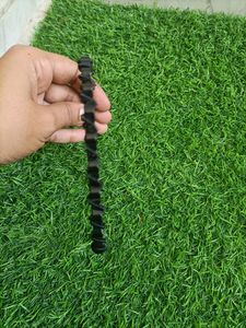Black Flexible Metal Wavy and Spring Band Unisex Men Women Girl